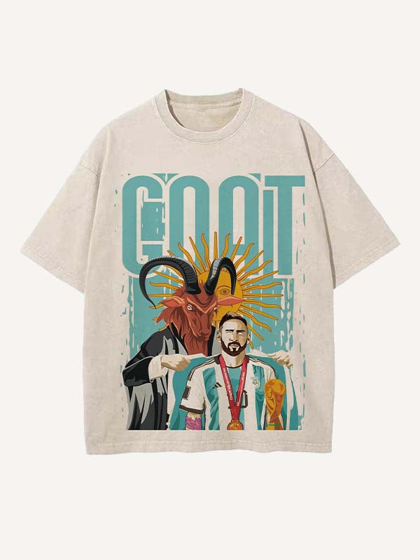 Lionel Messi Print Round Neck T-shirt