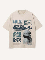 Carlos Sainz Print Round Neck T-shirt