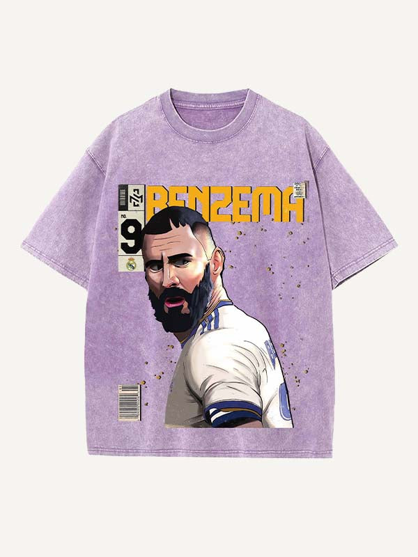 Karim Benzema Print Round Neck T-shirt