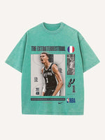 Victor Wembanyama Print Round Neck T-shirt