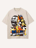 Russell Westbrook Print Round Neck T-shirt