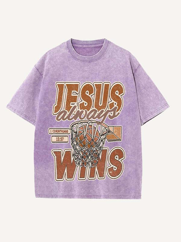 Basketball Aesthetic Print Round Neck T-shirt