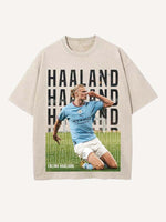 Erling Haaland Print Round Neck T-shirt