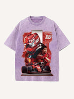 Charles Leclerc Print Round Neck T-shirt