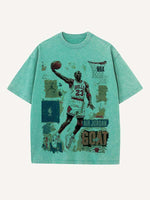 Michael Jordan Print Round Neck T-shirt