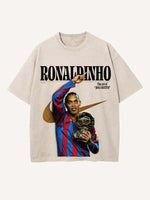 Ronaldinho Print Round Neck T-shirt