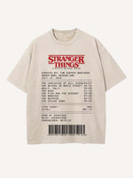 Stranger Things Print Round Neck T-shirt