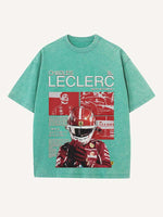 Charles Leclerc Print Round Neck T-shirt