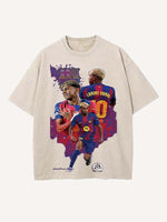 Lamine Yamal Print Round Neck T-shirt