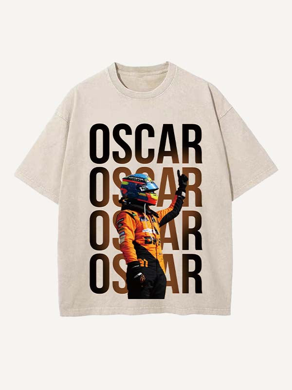 Oscar Piastri Print Round Neck T-shirt