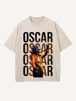 Oscar Piastri Print Round Neck T-shirt