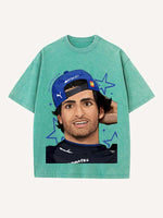 Carlos Sainz Print Round Neck T-shirt