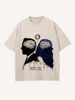 Sherlock Print Round Neck T-shirt