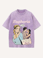 Euphoria Print Round Neck T-shirt