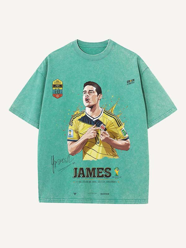 James Rodríguez Print Round Neck T-shirt