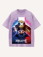 Kylian Mbappé Print Round Neck T-shirt