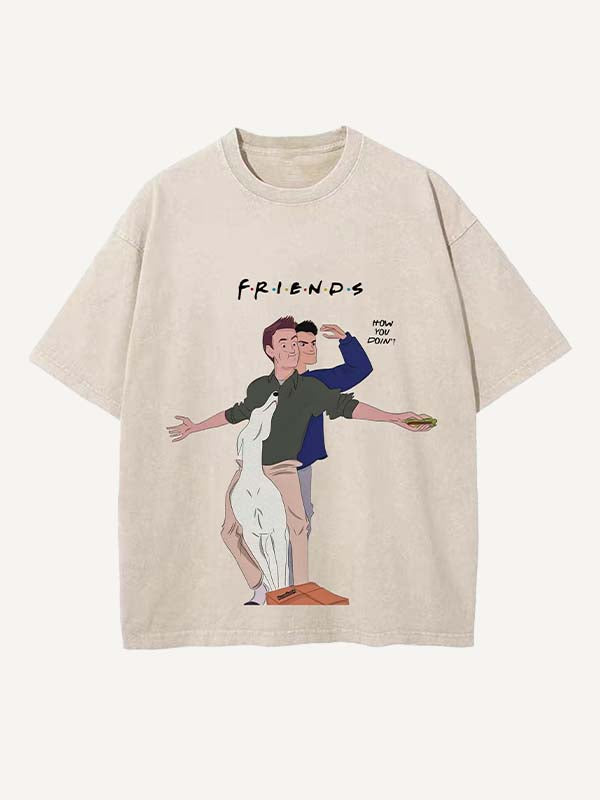 Friends Print Round Neck T-shirt