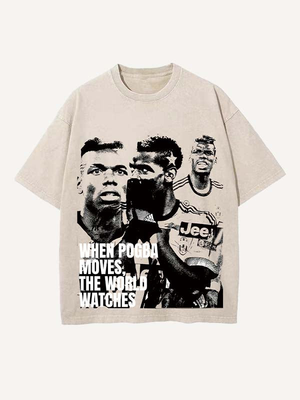 Paul Pogba Print Round Neck T-shirt