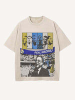 Real Madrid Print Round Neck T-shirt