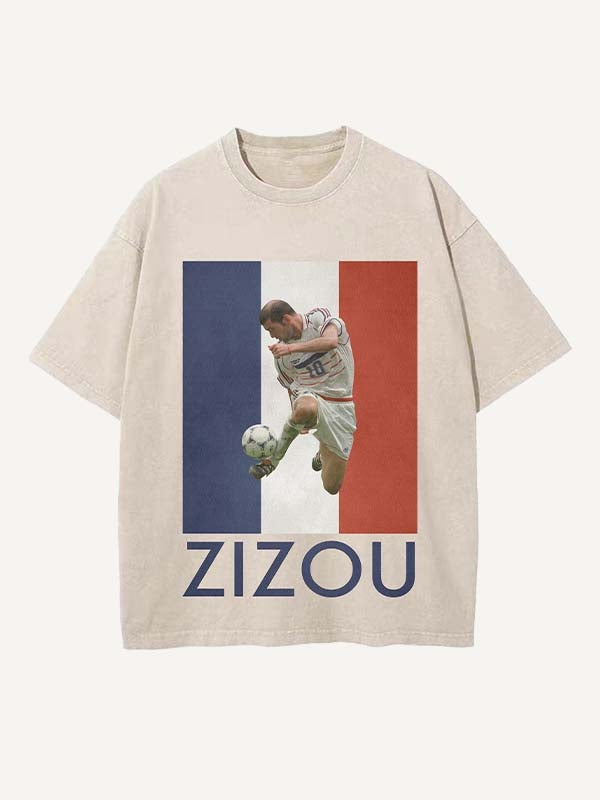 Zizou Print Round Neck T-shirt