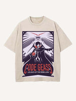 Code Geass Print Round Neck T-shirt