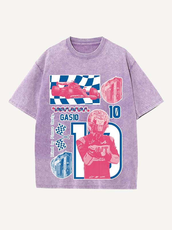 Pierre Gasly Print Round Neck T-shirt