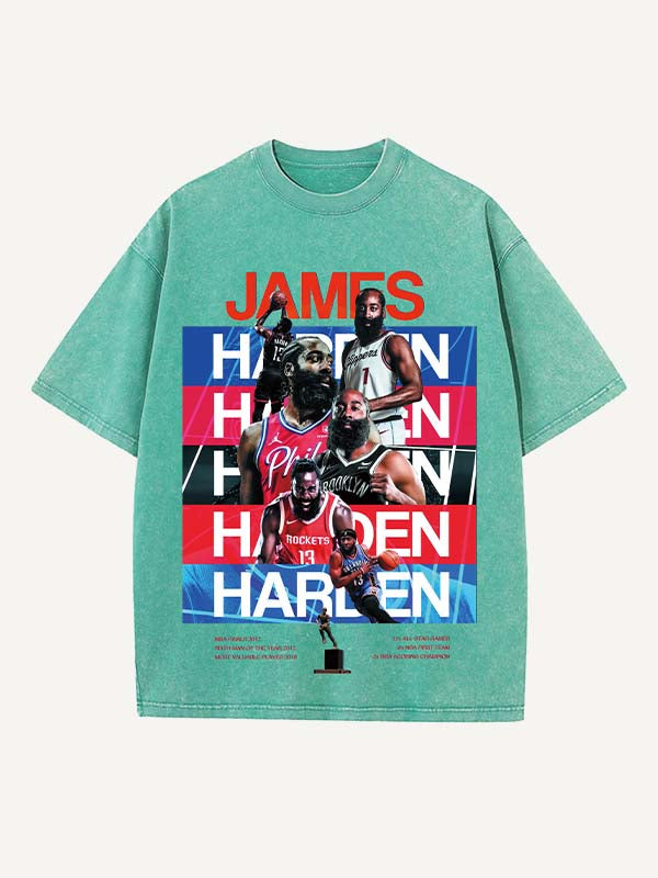 James Harden Print Round Neck T-shirt