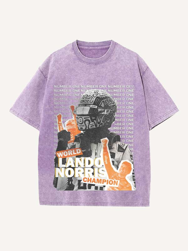 Lando Norris Print Round Neck T-shirt