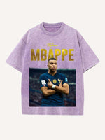 Kylian Mbappé Print Round Neck T-shirt