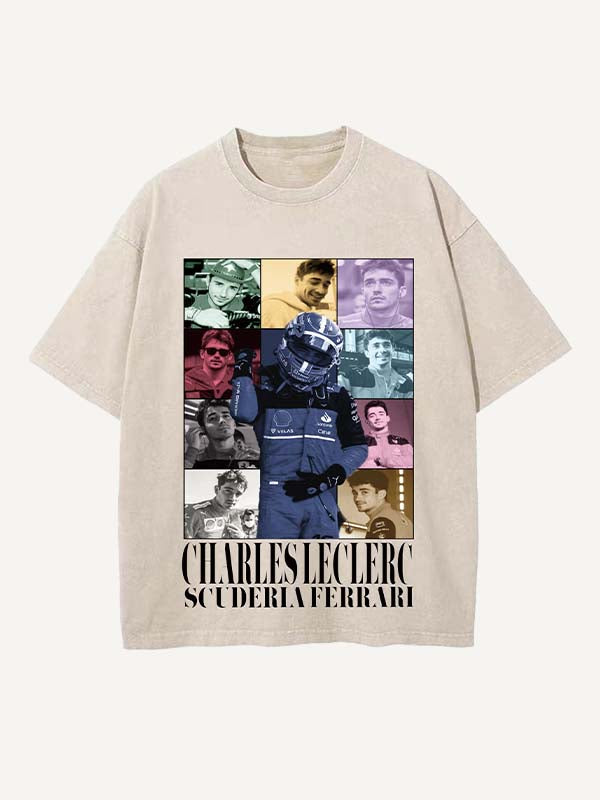 Charles Leclerc Print Round Neck T-shirt