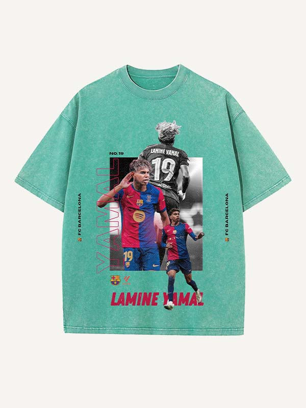 Lamine Yamal Print Round Neck T-shirt