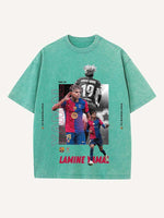 Lamine Yamal Print Round Neck T-shirt
