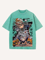 Soul Eater Print Round Neck T-shirt