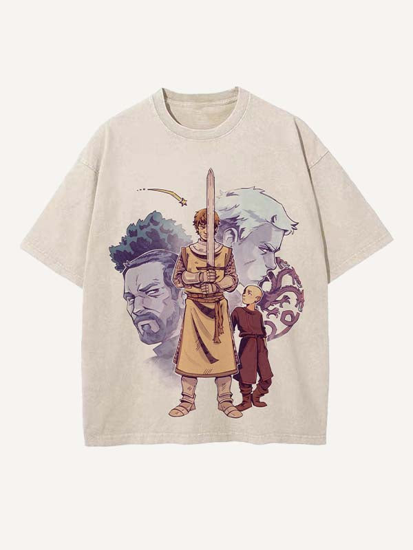 A Knight of the Seven Kingdoms Print Round Neck T-shirt