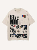 Real Madrid Print Round Neck T-shirt