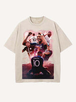 Kylian Mbappé Print Round Neck T-shirt