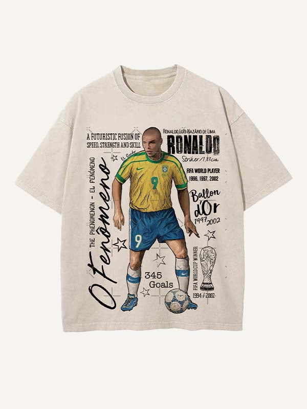 Ronaldo Print Round Neck T-shirt