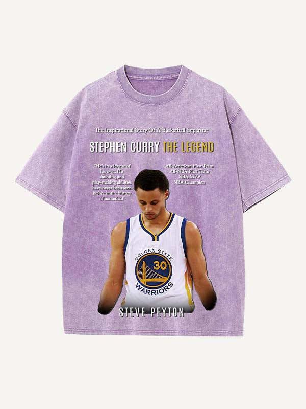 Stephen Curry Print Round Neck T-shirt