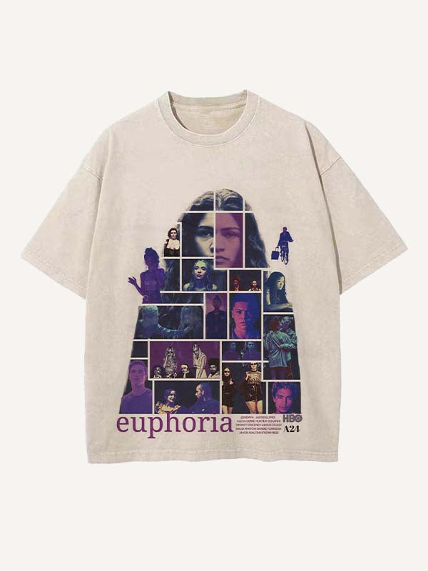 Euphoria Print Round Neck T-shirt