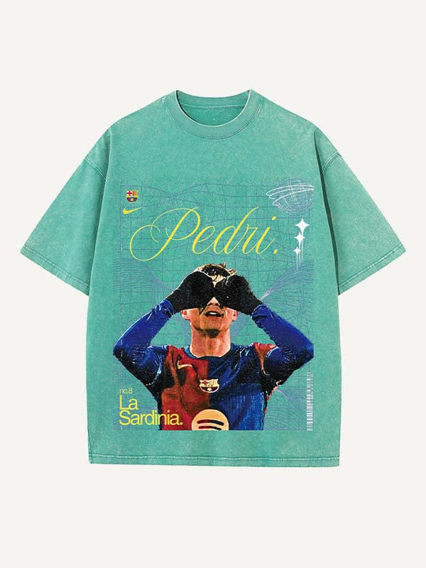 Pedri Print Round Neck T-shirt