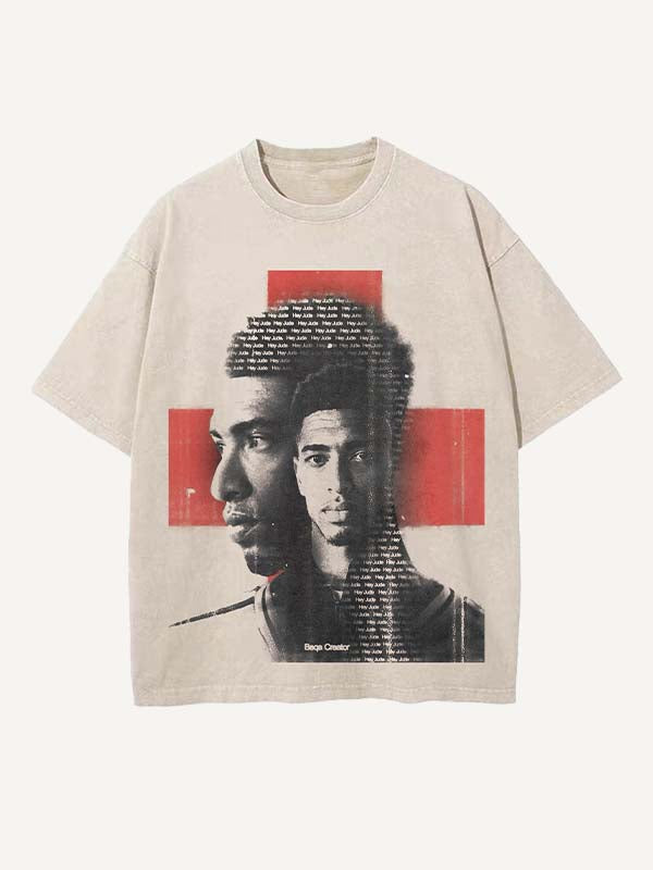 Jude Bellingham Print Round Neck T-shirt