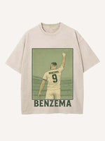 Karim Benzema Print Round Neck T-shirt