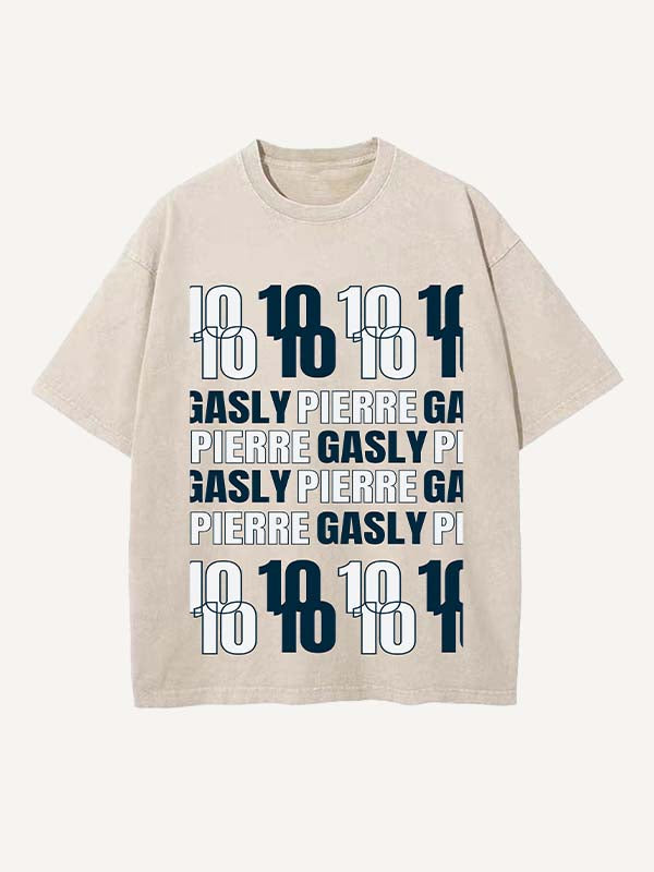 Pierre Gasly Print Round Neck T-shirt