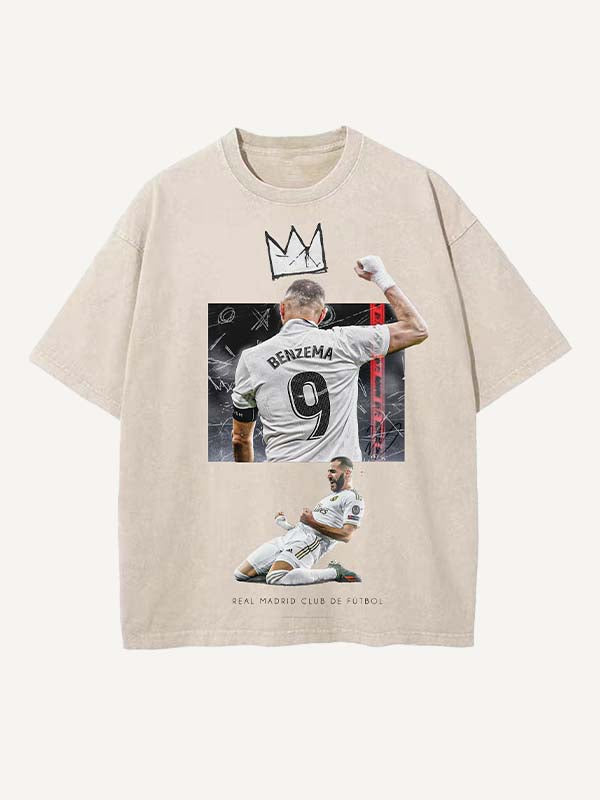 Karim Benzema Print Round Neck T-shirt