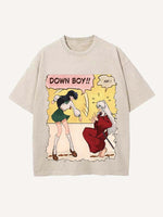 Inuyasha Print Round Neck T-shirt
