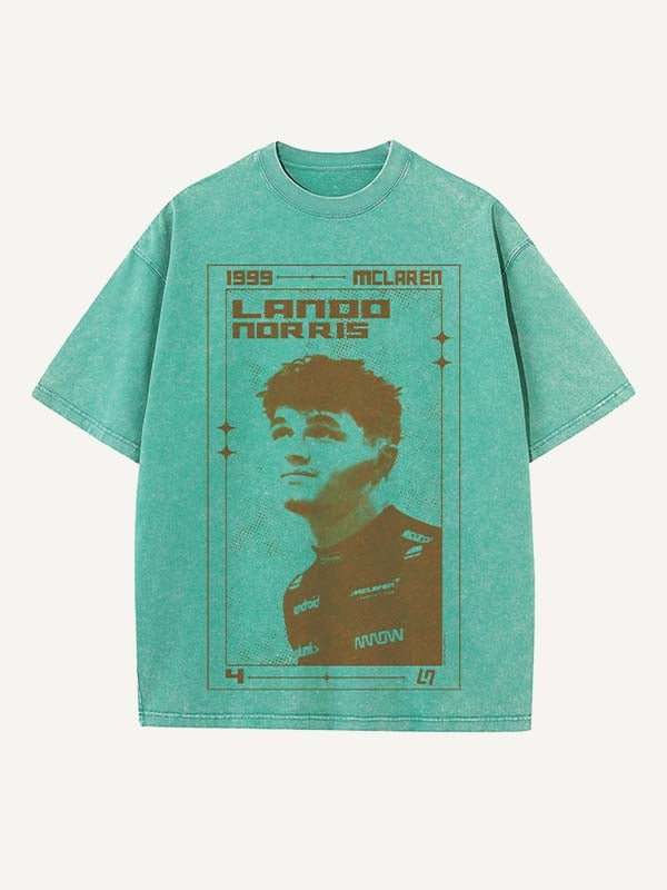 Lando Norris Print Round Neck T-shirt