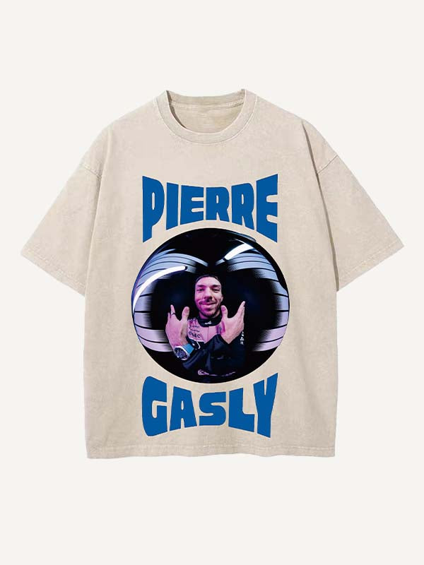 Pierre Gasly Print Round Neck T-shirt