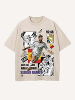 Sergio Ramos Print Round Neck T-shirt
