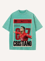 Cristiano Ronaldo Print Round Neck T-shirt