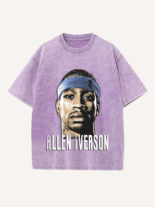 Allen Iverson Print Round Neck T-shirt